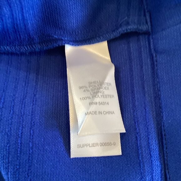 Bisou Bisou Dress Size 12 Blue‎ V-Neck Short Sleeve Bodycon Fitted - Picture 3 of 9